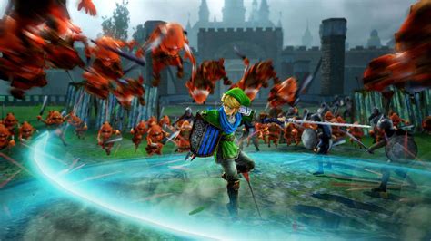 Hyrule Warriors Link Spin Attack Gameplay Screenshot Wii U