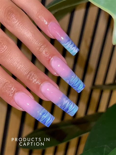 Nail Inspo Blue Ocean Vibes 🌊 Gallery Posted By Doll Nails Lemon8