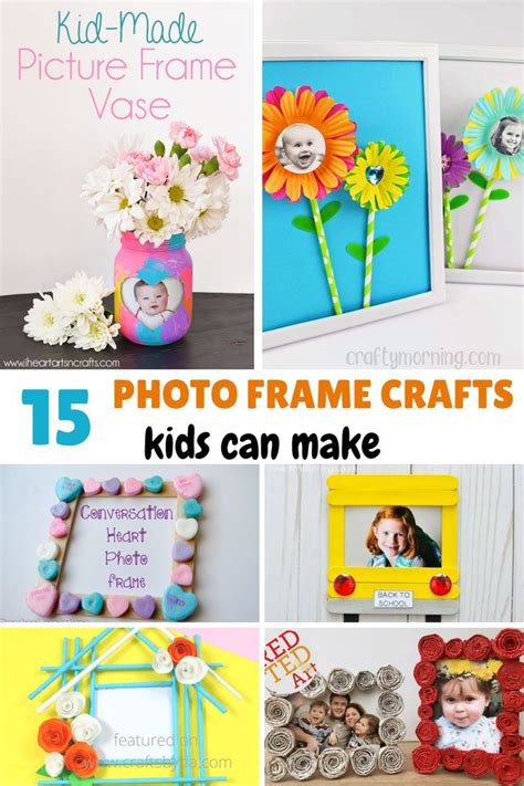 15 Simple Photo Frame Crafts For Kids Frames Diy Crafts Photo Frame