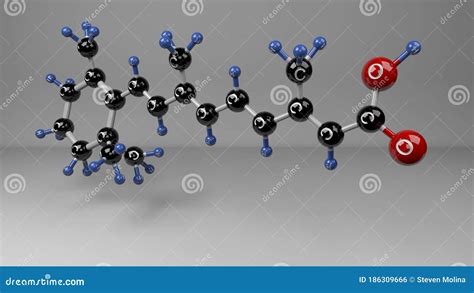 Retinoic Acid 3D Molecule Illustration. Stock Illustration ...