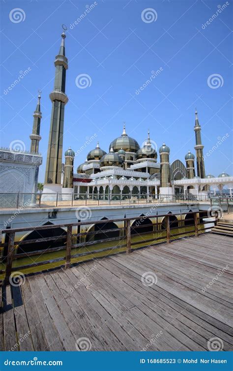 Crystal Mosque Or Masjid Kristal A Grand Structure Made Of Steel Glass