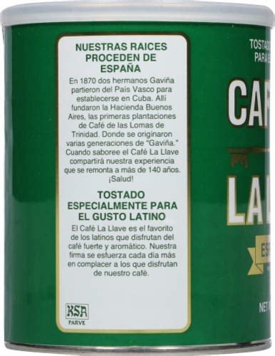 Cafe La Llave Espresso Dark Roast Ground Coffee Oz Pick N Save