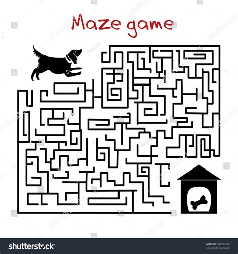 Maze Gamefind Your Way Stock Vector Shutterstock