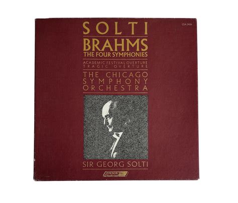 Brahms The Four Symphonies Georg Solti Chicago London Csa Lp Box