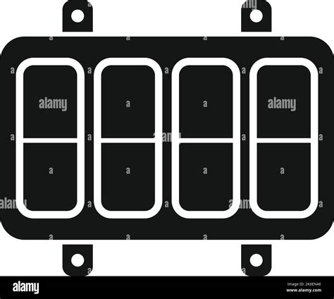 Electrician Breaker Icon Simple Vector Circuit Box Home Power Stock