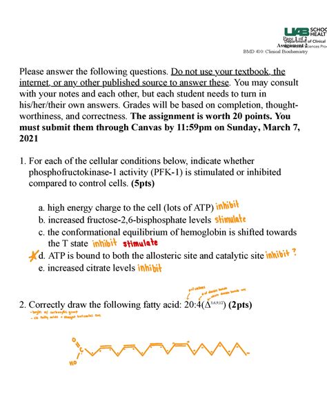 Biochem Assignment Activity Page Of Assignment Bmd