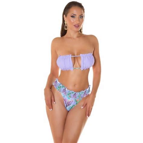 Comprar Bikini Estampado Floral Lila Bikinis Moda