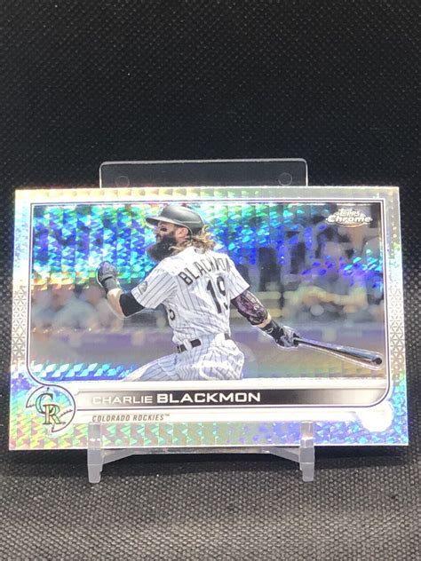 2022 Topps Chrome Prism Refractor 37 Charlie Blackmon EBay