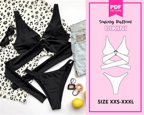 Bikini Pattern PDF Swimsuit Pattern PDF Sewing Pattern For Women Digital Pattern Bikini