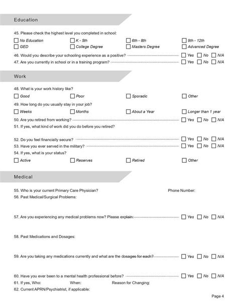 Biopsychosocial Assessment Template Editable Pdf Template Printable