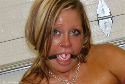 Sexy Blonde Looks Hot In Pink Nylons And Ball Gag 15 Photos