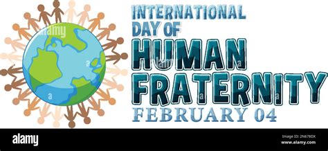 International day of human fraternity illustration Stock Vector Image ...