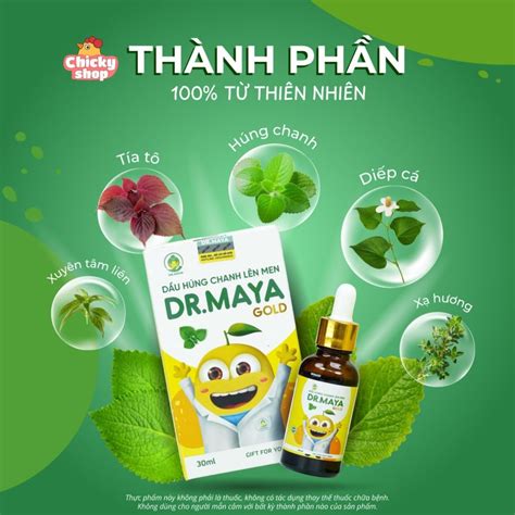 Dầu Húng Chanh lên Men Men DR MAYA Gold 30ml