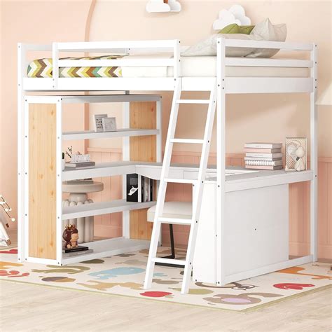 Amazon Harper Bright Designs Full Size Loft Bed With Desk And