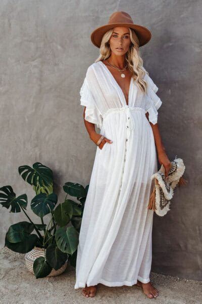 Weißes boho kleid Boho Kleider