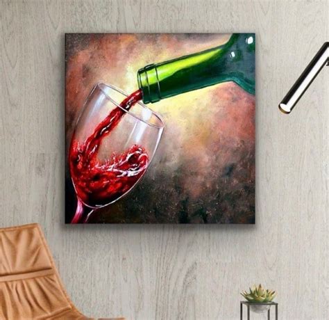 Customised Oil Painting Handpainted Art Red Wine Hobbies Toys