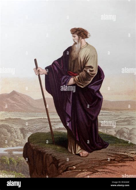 Bible Stories Painting Of Moses Viewing The Promised Land Stock Photo ...