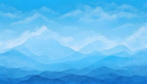 A watercolor painting of mountains in the sky | Premium AI-generated image