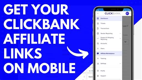 How To Get Your Clickbank Affiliate Link On Clickbank Mobile App Youtube