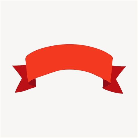 Premium Vector Red Ribbon Banner Illustration