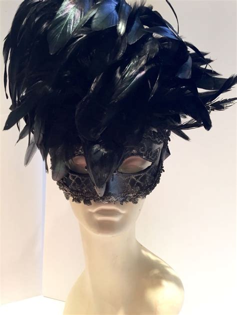 Black Mask Bird Costume Masquerade Etsy Masquerade Mask Costume