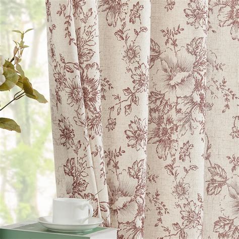 Amazon Jinchan Linen Curtains Floral Curtains For Living Room