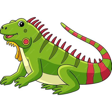 Premium Vector Iguana Animal Cartoon Colored Clipart Illustration