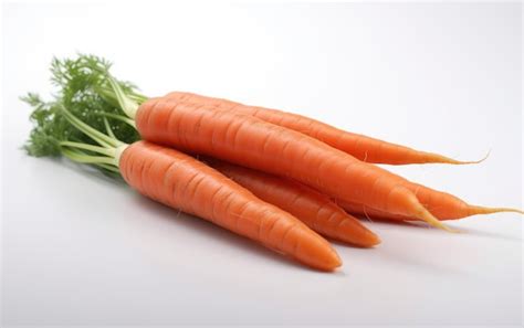 premium photo  close  carrots isolated   white background