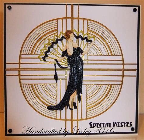 Art Deco Birthday Wishes In 2024 Art Deco Cards Lace Art Art Deco