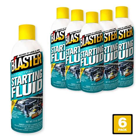 Blaster Oz Fast Acting Engine Starting Fluid Spray Pack Of