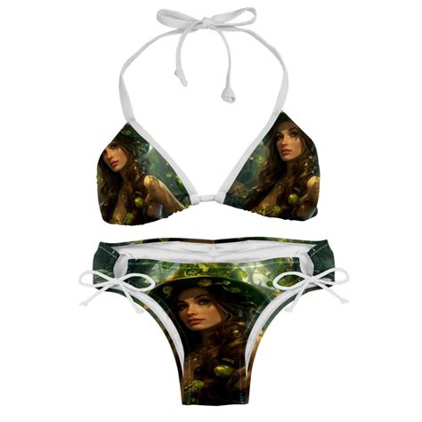 Saint Patrick S Day One Piece Swimsuit Bikini Set Detachable Sponge Adjustable Strap Two Pack