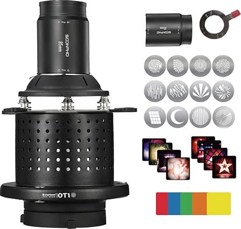 Soonpho Conical Optical Snoot Bowens Mount With Mm Lens Gobo Kit