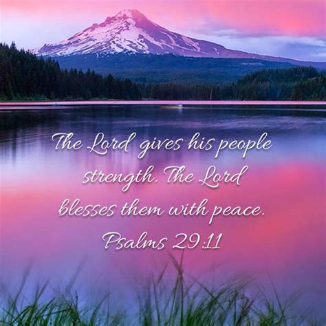 The Lord Gives His People Strength The Lord Releases Them With Peace