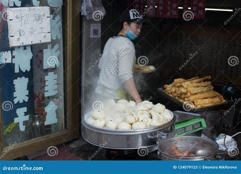 Street Food In China And Cooking It Editorial Stock Photo Image Of