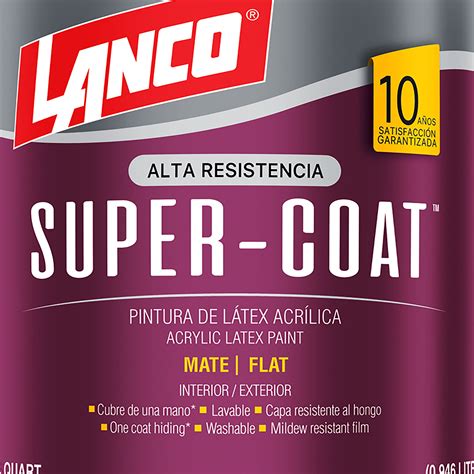 Comprar Pintura Látex Acrílica Lanco Super Coat Color Mate 1lt Walmart Costa Rica