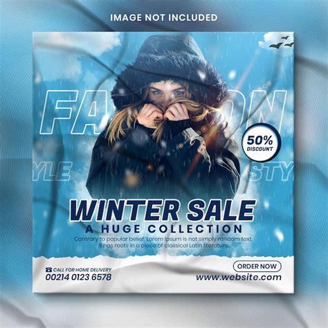 Premium Psd Winter Fashion Sale Social Media Advertising Post Banner