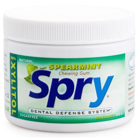 Xlear, Spry, жевательная резинка, мята, без сахара, chewing gum, mint ...