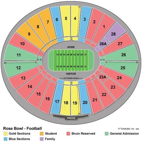 Rose Bowl Stadium Seating Chart