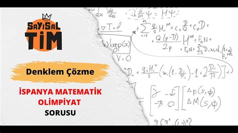 İspanya Matematik Olimpiyat Sorusu Denklem Çözme Soru Çözümü Zor