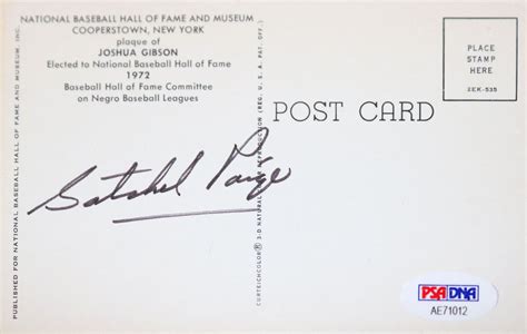 Satchel Paige Psa Autographfacts℠