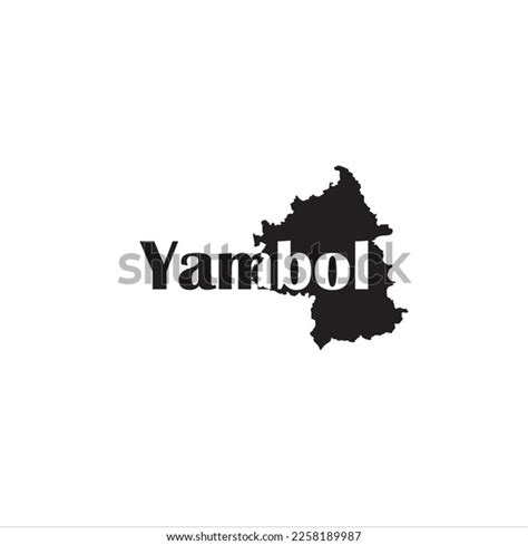 Yambol Map Black Lettering Design On Stock Vector (Royalty Free ...