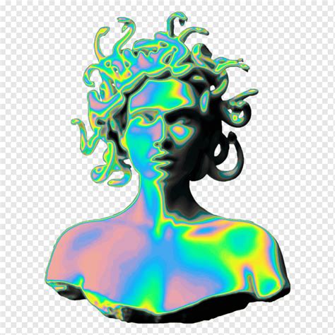 Vaporwave Visual Arts Aesthetics Statue Medusa Sculpture