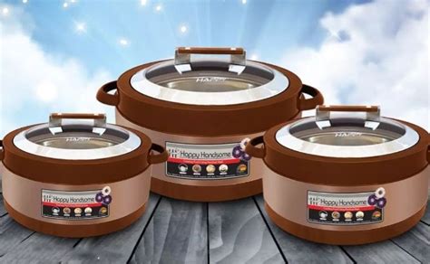 Happy Handsome Metallic Hot Pot Pcs Set Steel Plus Glass Top In Pakistan