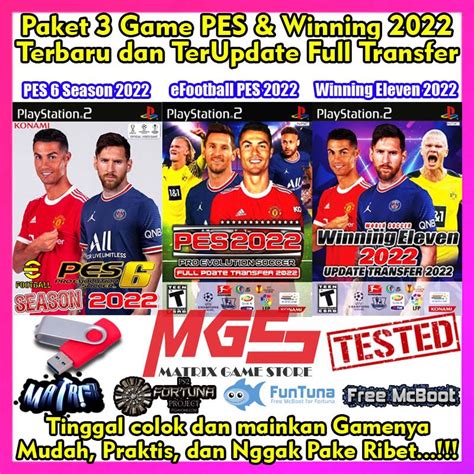 Jual Flashdisk 3 Game PS2 PS 2 EFootball PES 2022 Dan Winning Eleven