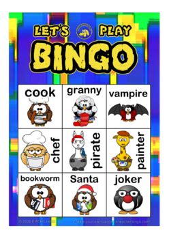 adorable remixes bingo 3x3 (100 pages + call sheet) by Teacherbingo