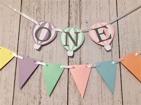 Hot Air Balloon First Birthday Decorations Cloud One High Etsy