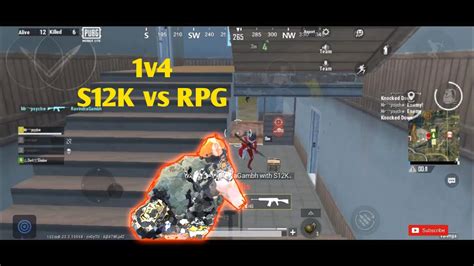 1v4 Clutched 🔥🔥s12k Vs Rpg Pubg Lite Gameplay Subscribe Like