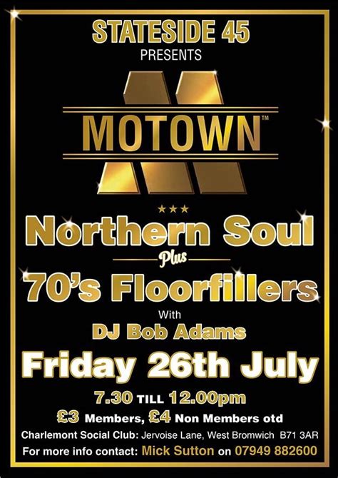 Motown Northern Soul And 70s Floorfillers Soul Nights Soul Source