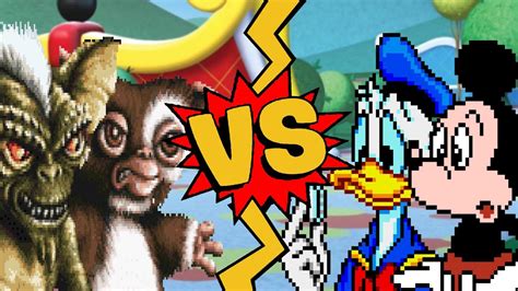 M U G E N Battles Gizmo Stripe Vs Mickey Mouse Donald Duck Gremlins