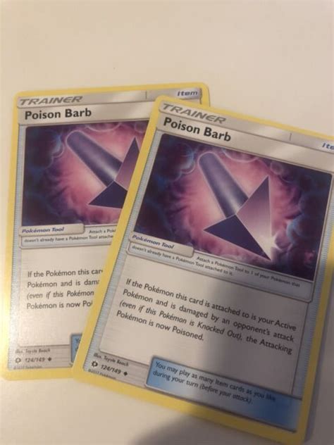 Pokémon TCG Poison Barb Sun Moon Base Set 124 149 Regular Uncommon